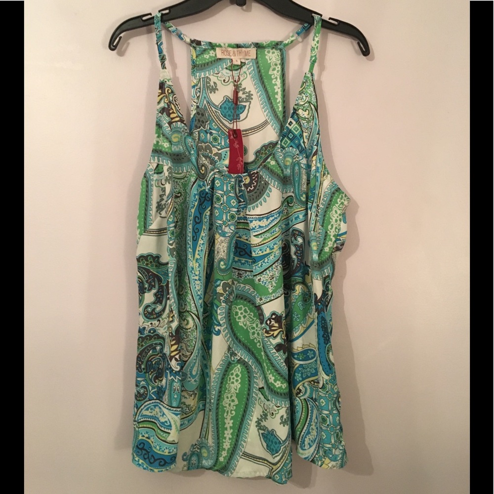 Rose and Thyme Paisley Tank